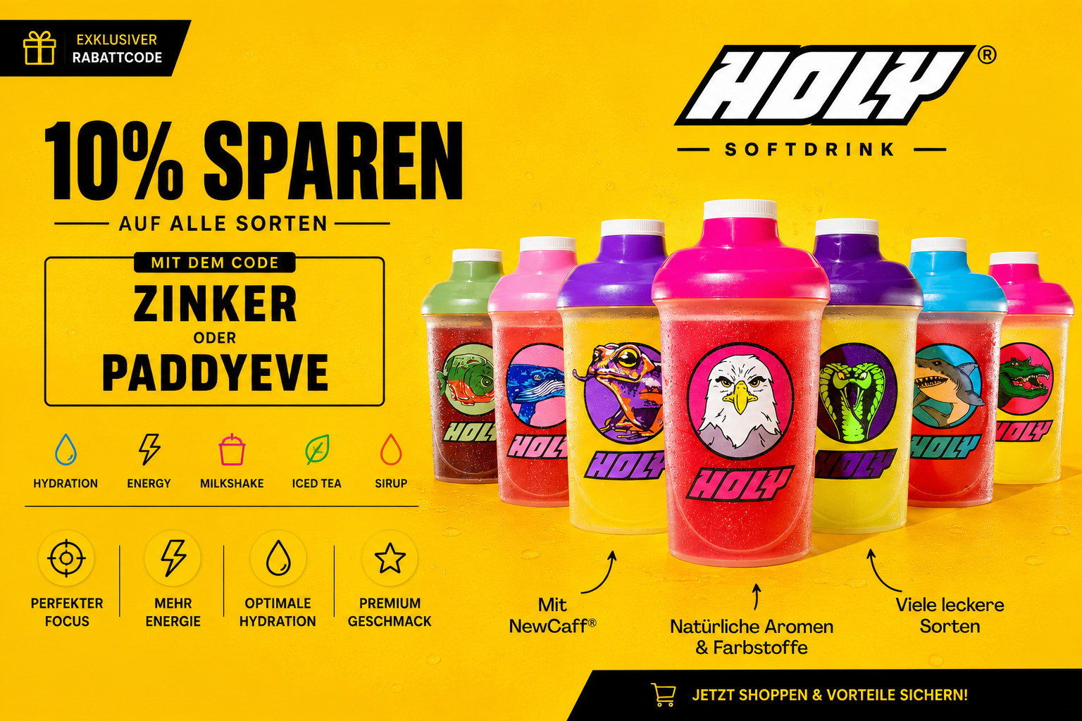 HOLY Rabattcode für 10% ZINKER oder PADDYEVE auf alles dauerhaft gültig